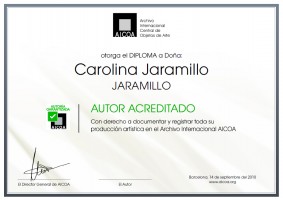 Certificado Autoría Carolina Jaramillo